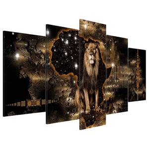 Картина из акрилового стекла Artgeist Golden Lion, 100 см цвет schwarz/braun