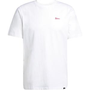 Рисунок на футболке с изображением вымпела Adidas, белый