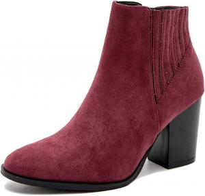 Женская мода Roimaash Осенние туфли на широком каблуке, 187 Red