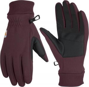 Carhartt Women's Wind Fighter перчатки с термоподкладкой из флиса и трикотажными манжетами с сенсорным экраном, Blackberry