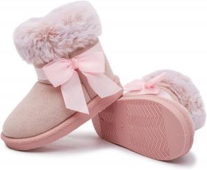 Детские зимние сапоги Femizee для девочек и мальчиков, теплые зимние уличные снежные ботинки (для малышей/маленьких детей), 1969 Pink