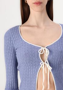 Кардиган POINTELLE TIE BDG Urban Outfitters, синий