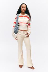 Брюки-Клеш из твила с заниженной талией Monki, бежевый