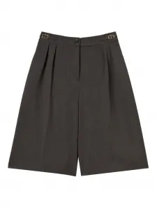 Шорты со складками и логотипом TWINSET, серый