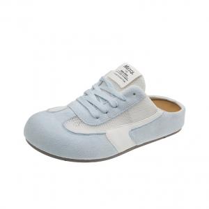 JEPSEN Женские противоскользящие тапочки с закрытым носком на резиновой подошве светло-голубые, цвет Light Blue