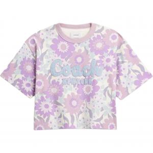 COACH Футболка Regular SS25 женская фиолетовая