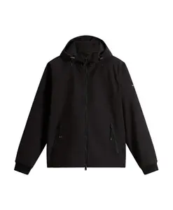 Толстовка с капюшоном из мягкой ткани на молнии Woolrich, черный