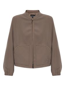 Куртка-бомбер с вышитым логотипом Emporio Armani, коричневый