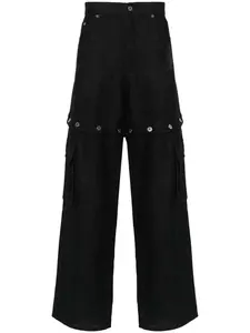 Прямые брюки карго 90s Logo OFF-WHITE, синий