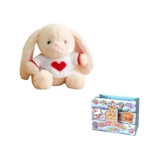 Милые мягкие комфортные плюшевые куклы зайчики высотой 20 см MORTEN SOLUM, белый