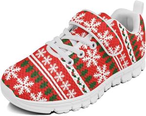 Повседневные кроссовки для девочек Doojoayie, модные детские кроссовки для бега, удобные детские кроссовки, Christmas Theme
