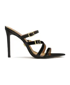 Нарисованные сандалии-вьетнамки с острым носком Kazar, черный