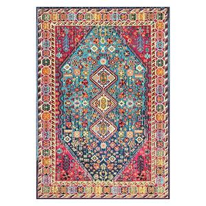 Винтажный ковер с цветочным узором в рамке из эрлинов Nuloom, 214x275 см