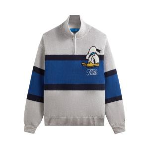 Свитер Kith x Disney Donald Duck Quarter Zip Wyona Sweater, Light Heather Grey