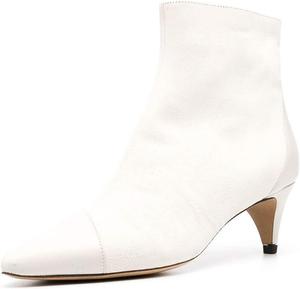 Женские модные ботильоны FSJ с закрытым носком, с острым носком, короткие, с низким каблуком «котенок», боковой молнией, для осени и зимы, удобные женские туфли, размеры 4-15 US, White