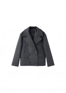 Пальто межсезонное MANGO System, темно-серый