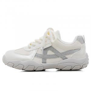 Легкие термоустойчивые нескользящие лоу-топы Casual для женщин HUANQIU, белый серебро