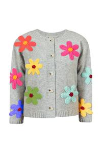 Вязаный кардиган Yumi, серый