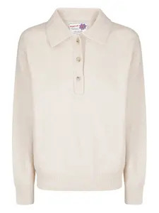 Поло с застежкой на пуговицы и отложным воротником Howlin', бежевый