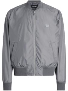Dolce & Gabbana бомбер с логотипом, серый