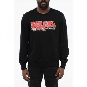 RED TAG Solid Color S-GINN-K40 Толстовка с круглым вырезом и принтом Pri Diesel, Black