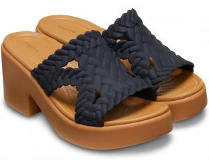 Туфли Crocs Brooklyn Woven Slide Heels, цвет Black Woven