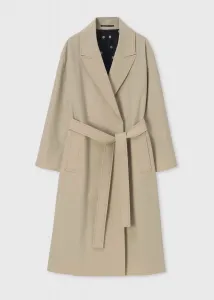 Женское длинное пальто из хлопкового габардина