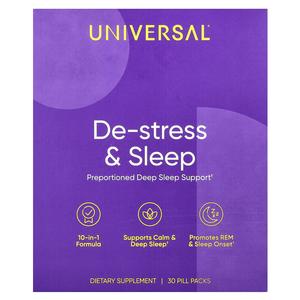 Universal U, De-Stress & Sleep, 30 Pill Packs
