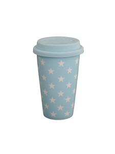 Дорожная термокружка со звездами синего цвета Krasilnikoff