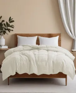 Всесезонное ультрамягкое одеяло из гусиного пуха, размер King Unikome, слоновая кость