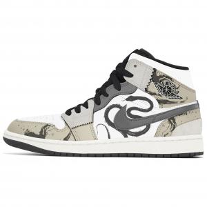 Jordan Кроссовки Air 1 Abrasion Resistant Mid Top Vintage мужские ecru