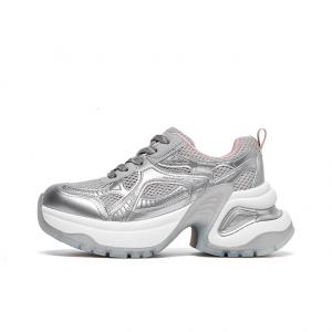 Износостойкие дышащие низкие массивные кроссовки Women's Lee Cooper, серебро