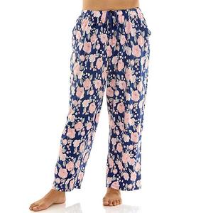 Пижамные брюки Plus size cozy luxe Croft & Barrow, Tia Floral Austin Rver