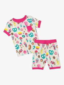 Haltey детский бамбуковый короткий пижамный комплект Carnival Treats Hatley, Tender Yellow