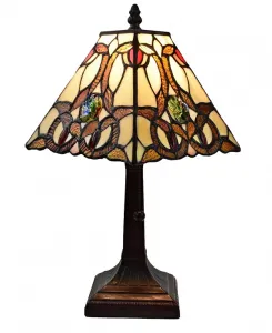 Миниатюрная настольная лампа геометрической формы в стиле Тиффани Amora Lighting, multi