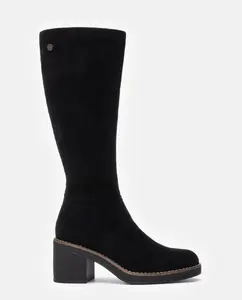 Женские ботинки с широким резиновым каблуком и боковой молнией Refresh, черный