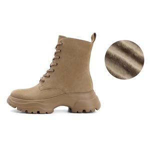 Ботинок Мартин короткий 5 см женский BELLE, черный без подкладки