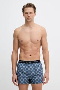 Хлопковые боксеры HUGO, комплект из 3 штук, синий