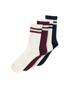 Lindex Носки 'Varsity' в цвете Night Blue, Cyan Blue, White