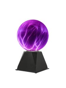 Satisfire Плазменный шар в стиле ретро с эффектом вспышки, высота 25 см, фиолетовый