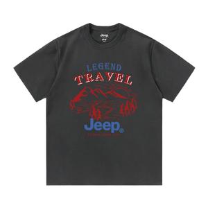 Футболка с круглым вырезом для школьников Jeep, темно-серый