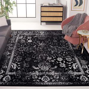 Ковер SAFAVIEH, 183 x 275 см, Adirondack Collection - Black & Ivory, дизайн Oriental Distressed, не линяет и прост в уходе, идеален для помещений с высокой проходимостью в гостиной, спальне (ADR109Z)