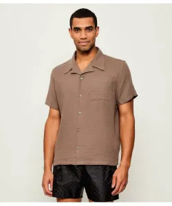 Рубашка Вида Relaxed fit Boss, коричневый