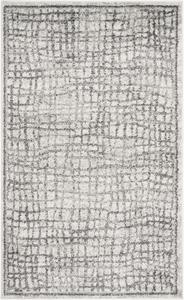 Ковер SAFAVIEH, 77 x 122 см, Adirondack Collection, Silver & Ivory, современный абстрактный дизайн, не линяет и прост в уходе, идеален для помещений с высокой проходимостью: прихожая, гостиная, спальня (ADR103B)