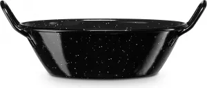 Сковорода для паэльи Levante Deep Paella, индукционная, 50 см, эмалированная стальная кастрюля, 18 л, огонь, духовка, черный цвет Briebe