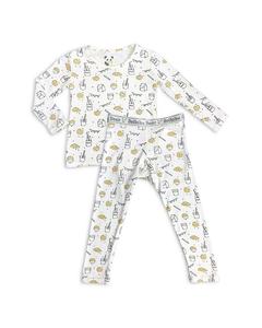 Пижамный комплект унисекс «Молоко и печенье» — для малышей, маленьких детей Bellabu Bear, белый