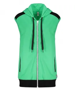 Худи без рукавов на молнии с карманами Moschino, зеленый