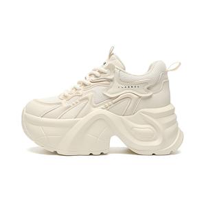 Кроссовки Date Rice Cakes Abrasion Resistant Breathable Low top Chunky Sneakers Women's ZHR, Beige