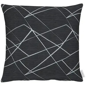 Декоративная подушка Vio с наволочкой и наполнителем, 1 шт. Apelt, Anthrazit + gemustert