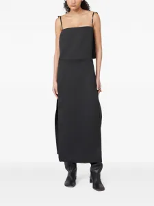 Макси-платье с квадратным вырезом Max Mara, черный